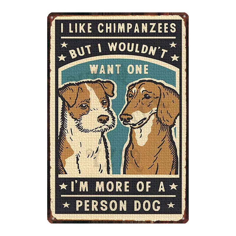 Cat And Dog Diet Funny Picture Metal Tin Signs Plaque Vintage Wall Bar Home Art Pet Shop Decor Customizable 30X20CM DU-7090A