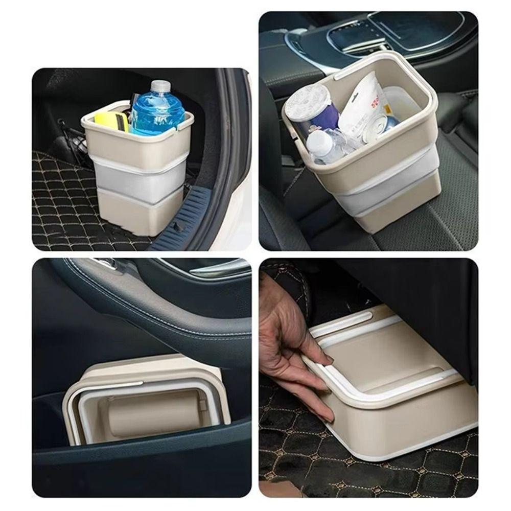 Mini Car Trash Can Portable Garbage Storage Box New Camping Storage Bucket