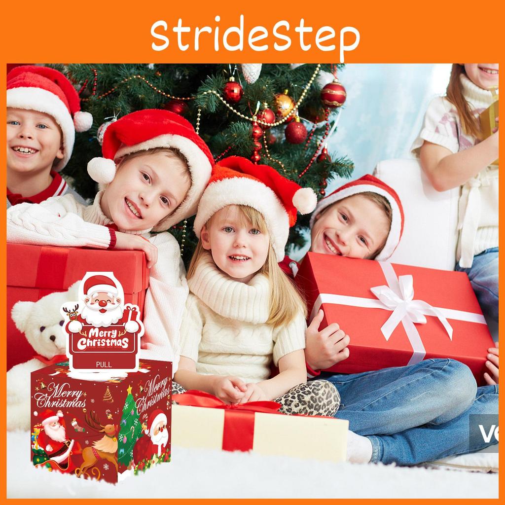 Christmas Theme Red Pattern Gift Surprise Box Holiday Decoration Prop Atmosphere