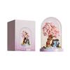DIY Building Blocks Flower Model Kit with Dome Cover Educational Puzzle Toy for Children and Adults Creative Assembly Decorative Display