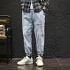 Pánské Streetwear Hip Hop Cargo Kalhoty Džíny Elastické Harun Joggers na Podzim a Jaro Pánské Oblečení