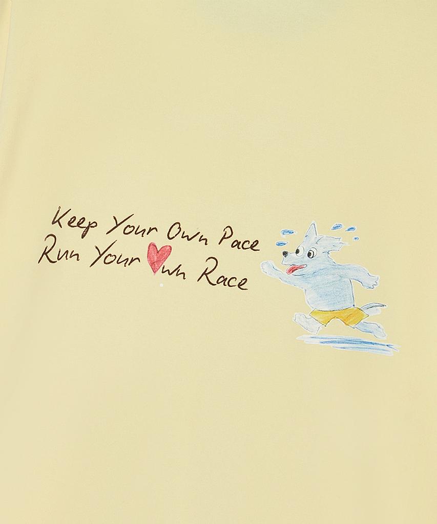 BEYOND CLOSET [Collection Line] Performance Sketch Running T-Shirt Butter