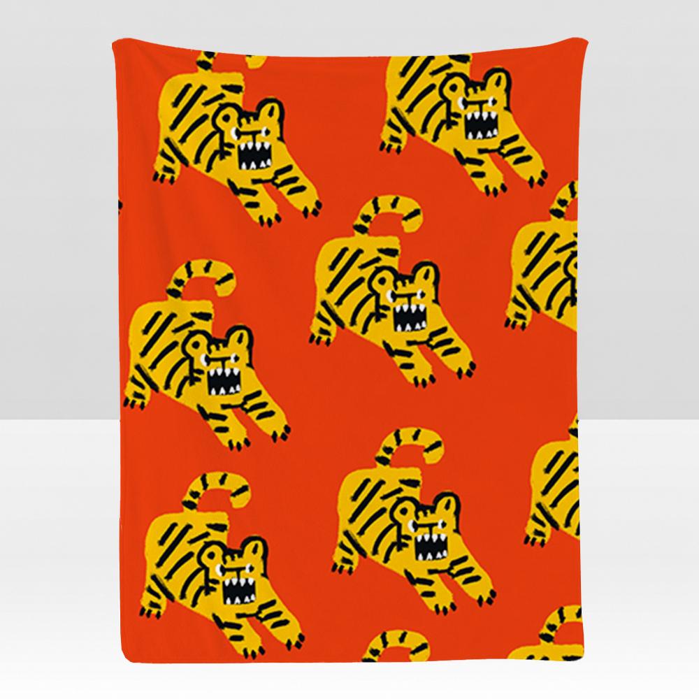 Pattern Ttiger Ppattern Throw Soft Flannel Blanket for Bed Bedroom Sofa Picnic Throw Skinfriendly Breathable Gift Cover
