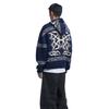 NOMANUAL 24fw Cowichan Kapuzen-Reißverschluss Jacke Marine