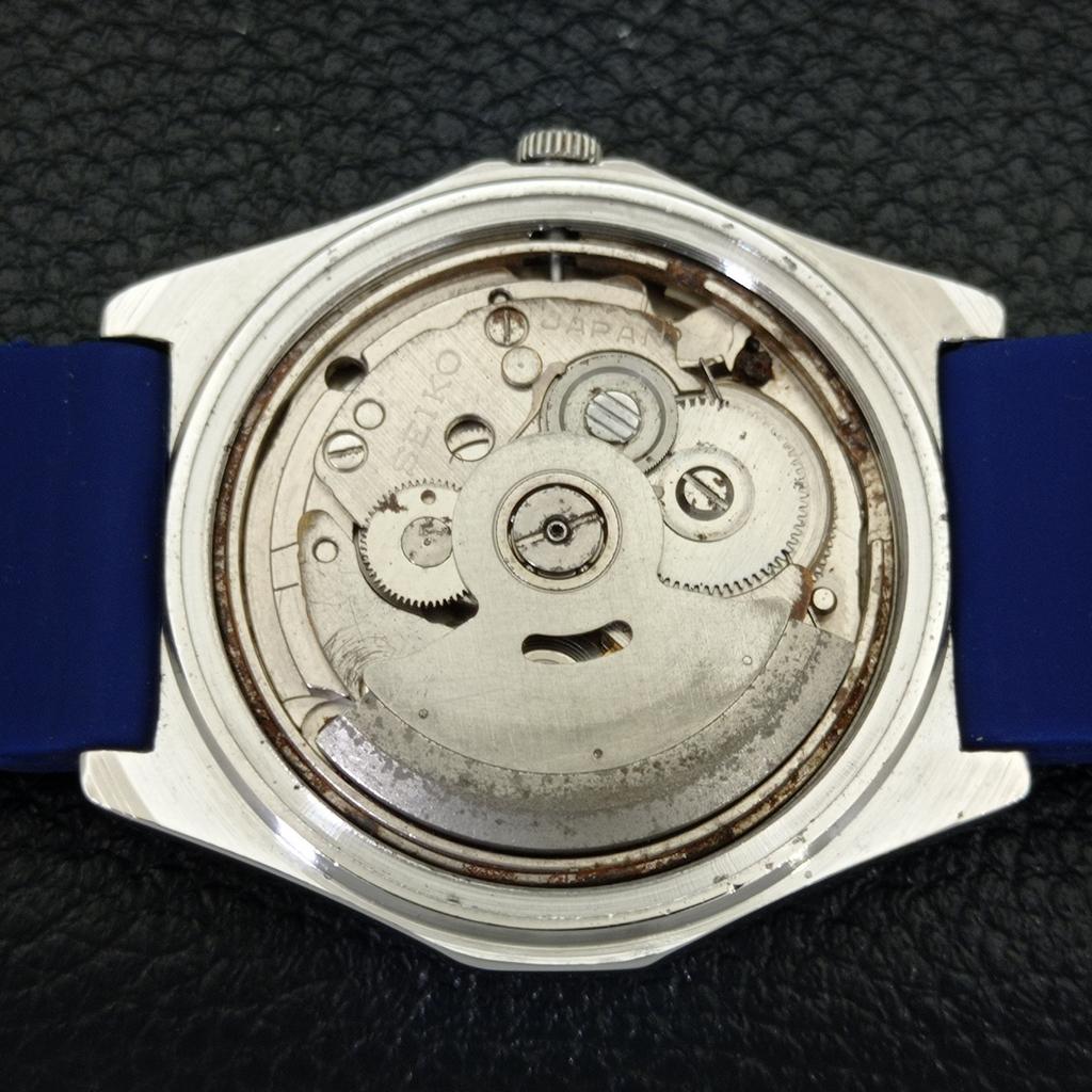 USED VINTAGE SEIKO 5 AUTOMATIC 7009A JAPAN MENS BLUE COLOR DIAL WATCH A433560-2 R117-a433560