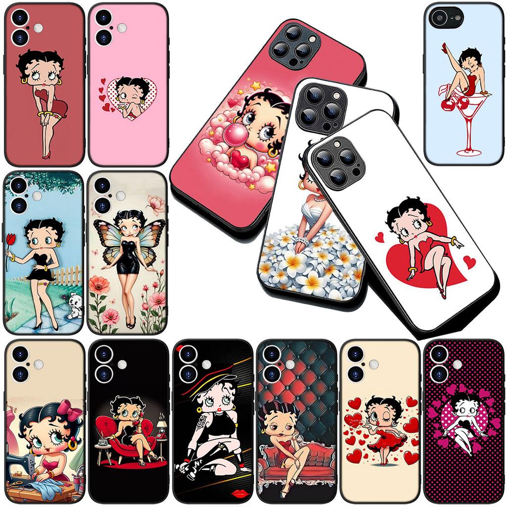 Casing for Apple iPhone 16 14 15 Plus 11 Pro Max 16E ProMax + 16Plus 15+ 14+ Phone Cover Soft Case Anime B-Bettys Lovely B-Boops