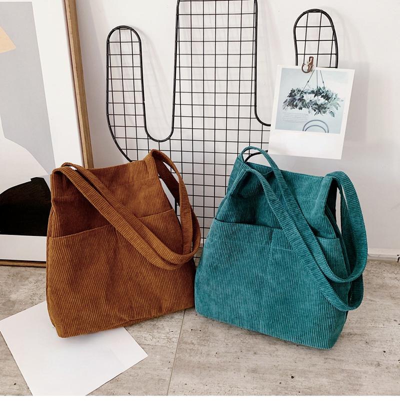 Вельветовая сумка-тоут — фото 9