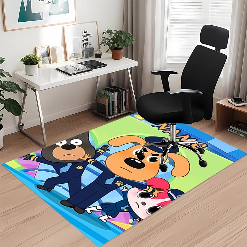 Custom Name Sheriff Labrador Printed Carpet, for Office Chair Living Room Bedroom Kitchen Room Decor Gifts.