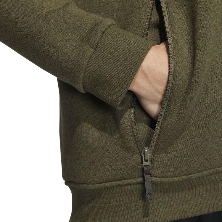 adidas Go-To Rundhals-Sweatshirt Solides Logo Golf Langarm-Sweatshirt Herren Sweatshirt Rock-Olive IA2944