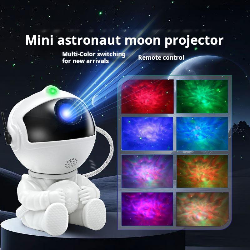 Starlit Sky Projector Night Light: Bedroom Ornament with Hug Star Style & Laser Fantasy Nebula Effect.
