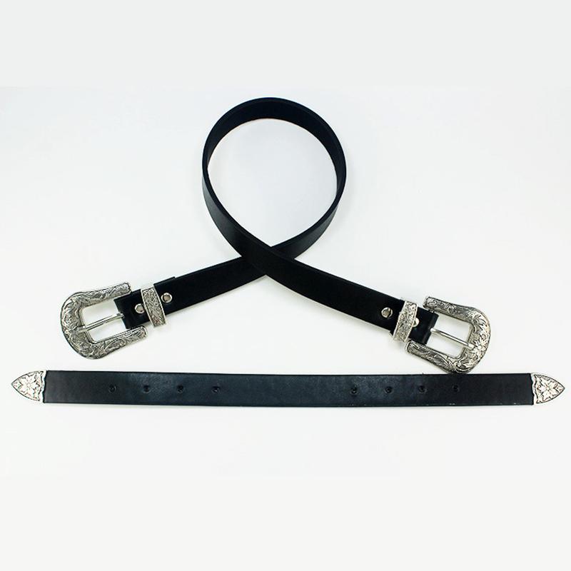 Women Fashion Metal Waistband Waist Style Belt Double Buckle Female Belt Female Style Belt