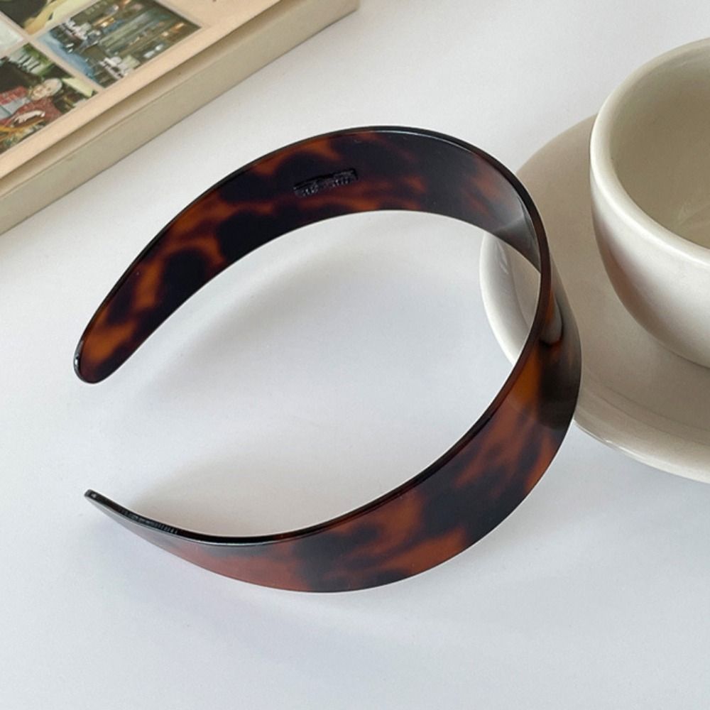 Headdress Retro Hairband Acetic Acid Korean Style Hair Hoop Trendy Leopard Headband  Ladies