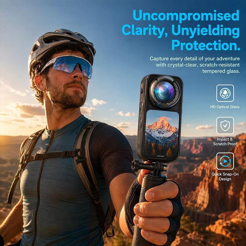 Abnehmbarer Premium-Objektivschutz Schützende Objektivkappe für Insta360 X6 Panoramakamera Zubehör