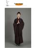 Haiqing Zen Monk Robe - Unisex, Linen, Coffee Color, All-Seasons Meditation Coat