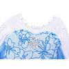 Frozen Elsa Dress Costume for Girls Ages 3-4 Years 110cm Dark Blue + Party Chili® 4-Piece Accessory Set (Wand, Crown, Wig, Gloves)
