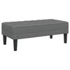 2 Piece Sofa Set with Cushions Dark Gray Polyester