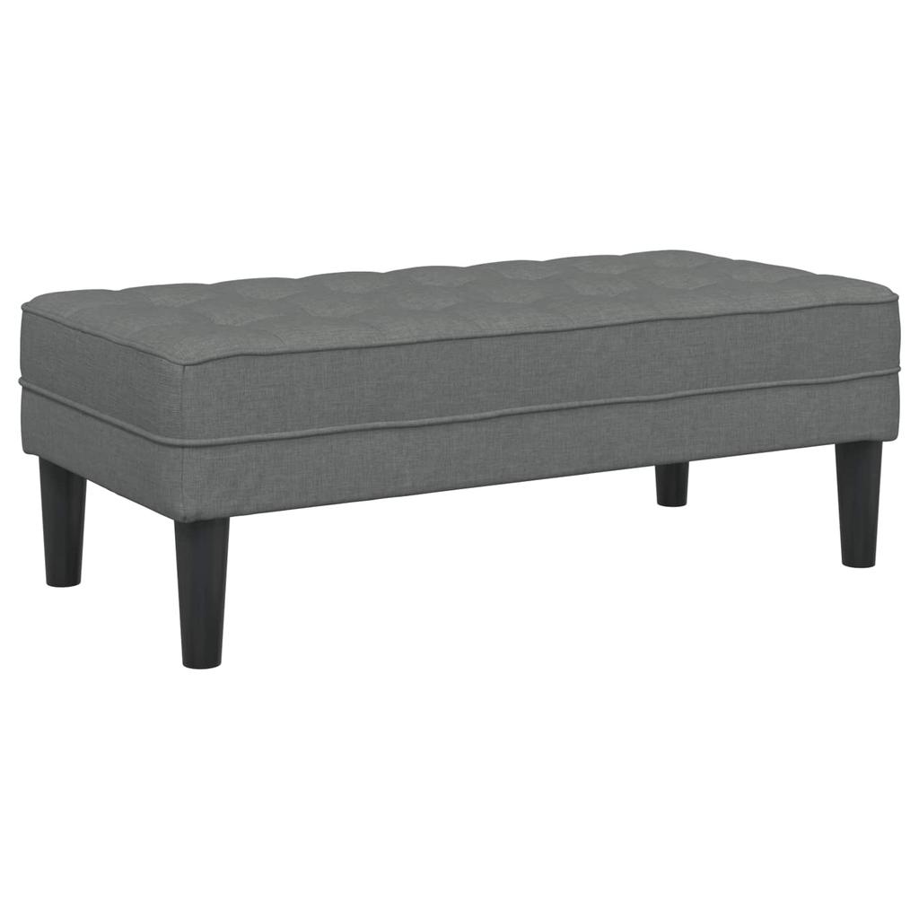 2 Piece Sofa Set with Cushions Dark Gray Polyester