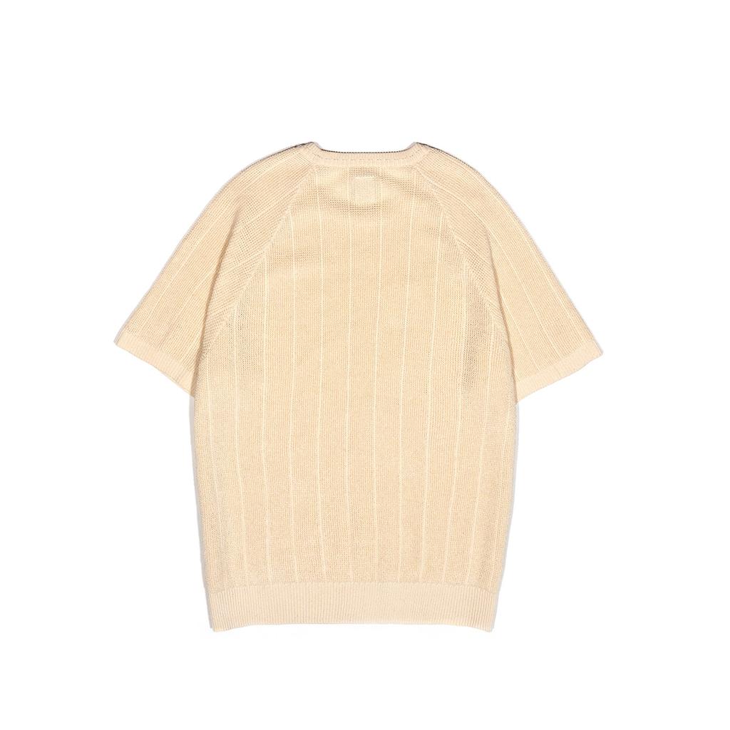 I Oedeul Waffle Raglan Short Sleeve Knit - Beige