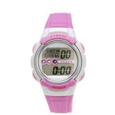 J-AXIS მამაკაცის SCY09-PI (CYBEAT ციფრული ვარდისფერი მზის ალი) მრგვალი საათი ვარდისფერი ციფრული