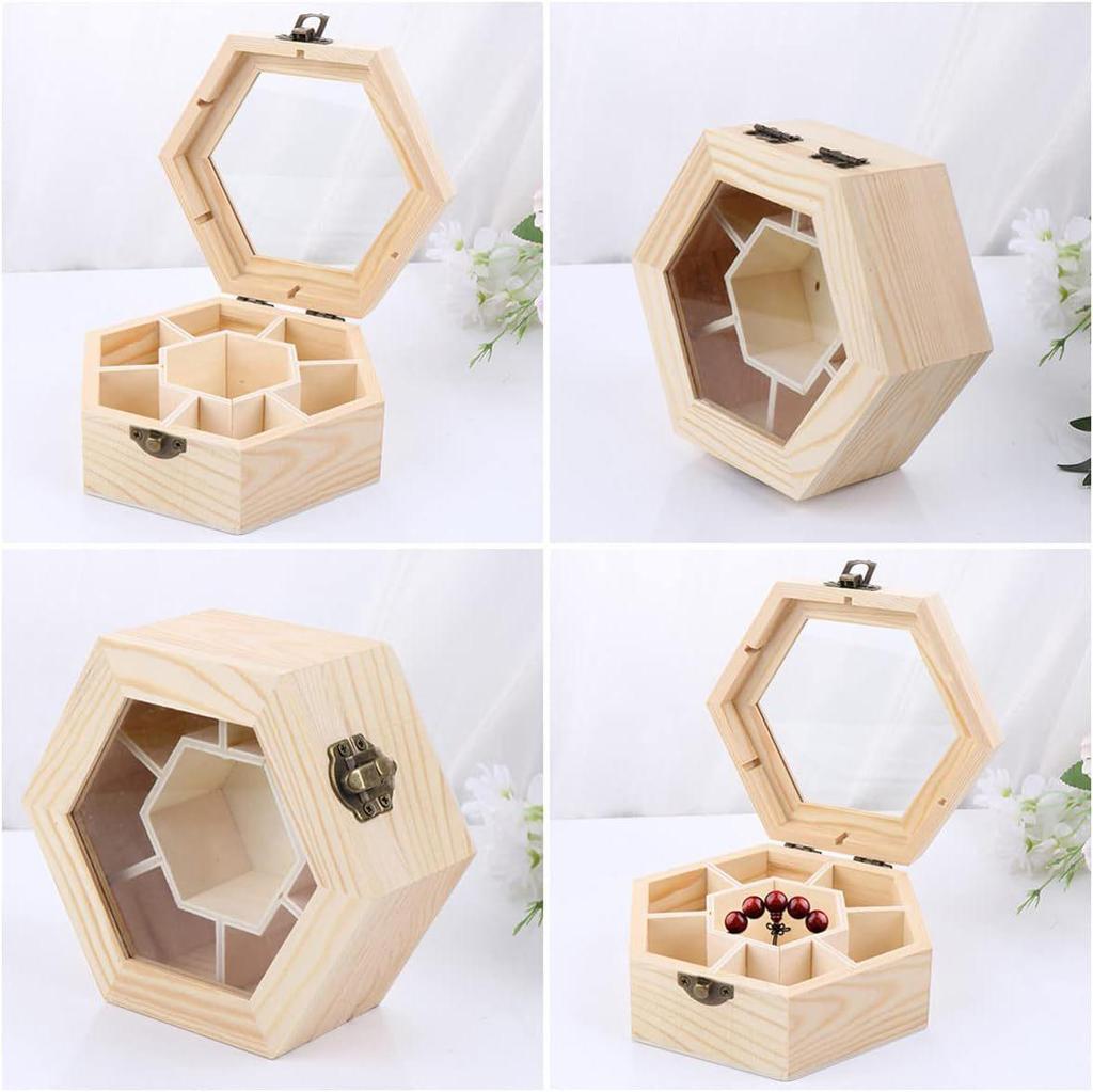 Hexagonal Jewelry Storage and Display Box