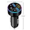 Transmisor FM Bluetooth 5.0 para Coche Pantalla Digital Doble USB Cargador Rápido Multifuncional Reproductor MP3 Llamada Manos Libres Inalámbrica Accesorios para Coche