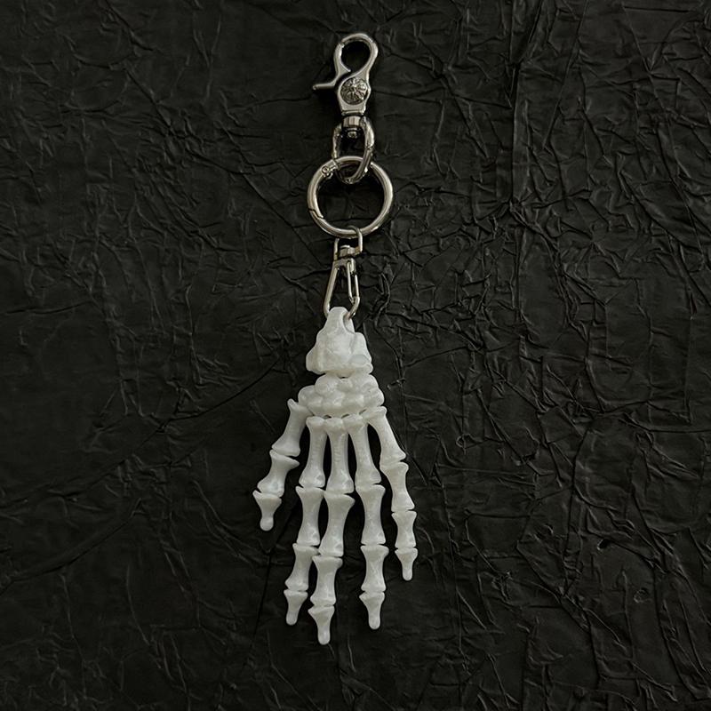 Dunkles Punk Totenkopf Hand Rock Schlüsselanhänger Anhänger Trendiger Nischen Taschenanhänger Subkultur Metall Schlüsselanhänger Taschenanhänger Geschenk