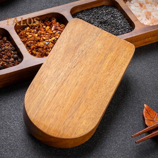Serviertablett aus Holz mit Unterteilung, Gewürzschale, Soßenschalen mit mehreren Fächern für Snacks, Vorspeisen, Früchte, Süßigkeiten, elegante Holzteller für den täglichen Gebrauch