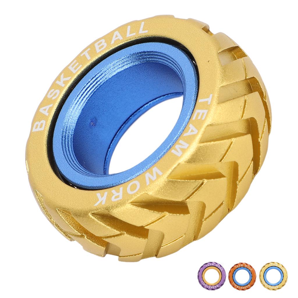 Stress Relief Haptic Slider Ring Dual Color Metal Ratchet Sensory Rotating Coin Block ADHD Slider Ri