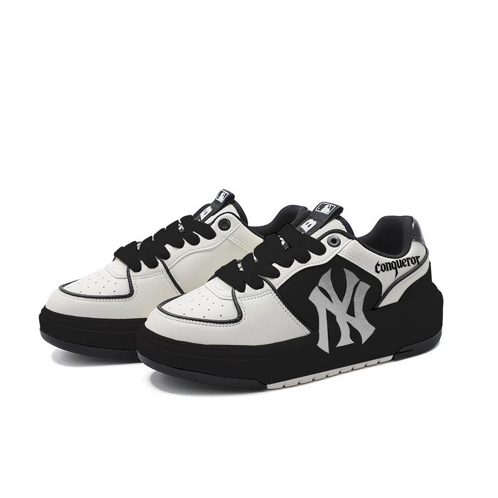 MLB Chunky Liner Skateboard Shoes Unisex Low Top Black, White 3ASXCA12N-50WHS(Team1763- )