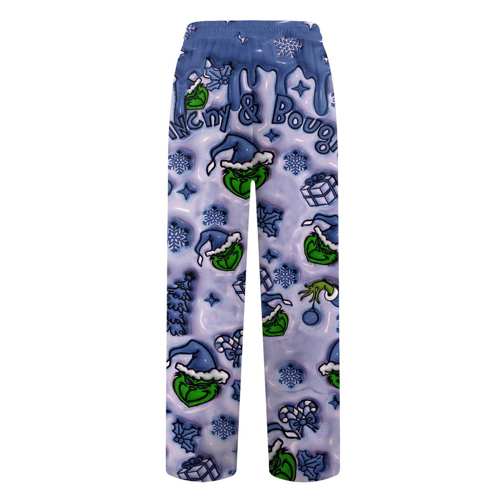 Pánské domácí měkké pyžamové kalhoty se stahovací šňůrkou s kapsami Sportovní kalhoty pro volný čas