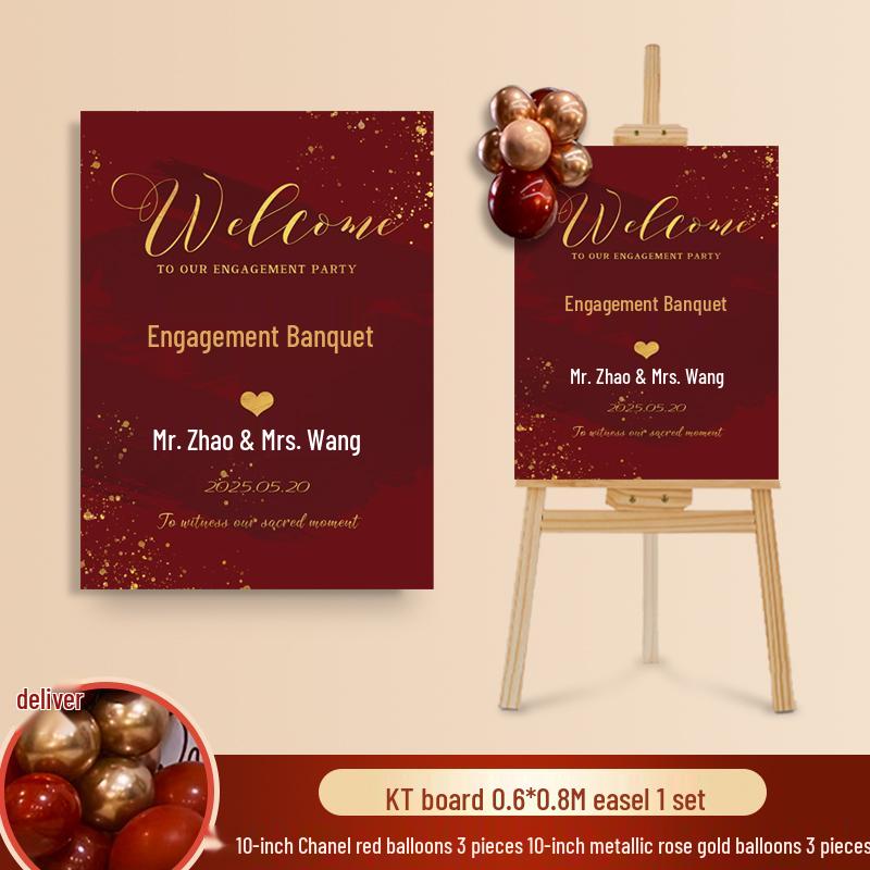Wedding Ceremony Welcome Sign - Directional KT Board Decor