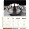 ZISIZ Graduated Stainless Steel Mixing Bowl