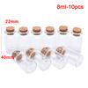 10 Stück Mini Klare Glasflaschen mit Kork Gewürz Nachrichtenfläschchen Leere Wunschflasche DIY Treibende Leere Winzige Gläser Party Dekorationen