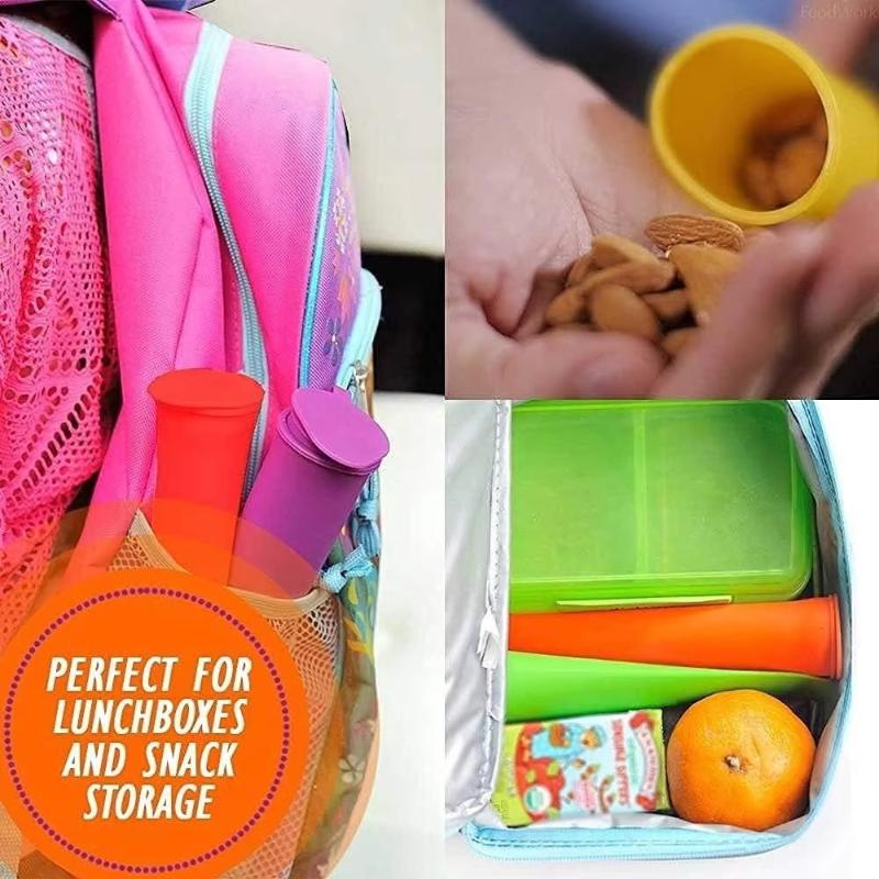 

6Pcs Reusable Silicone Popsicle Molds With Lids Tubes Leak-Proof Easy One-Press Release For Homemade Yogurt Bars Juice Popsicles 6pcs
