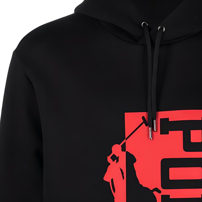 Polo Ralph Lauren Ss23 Letter Logo Pattern Printed Hoodie Men Hoodies Black 710909595-001