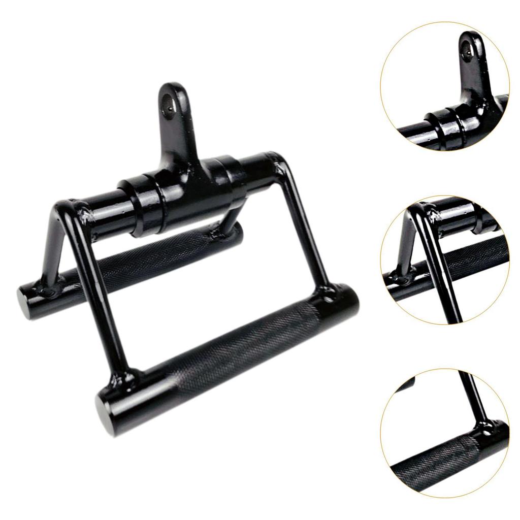 D Row Handle Press Down Bar Cable System Attachment Non Slip LAT Pull Gym V