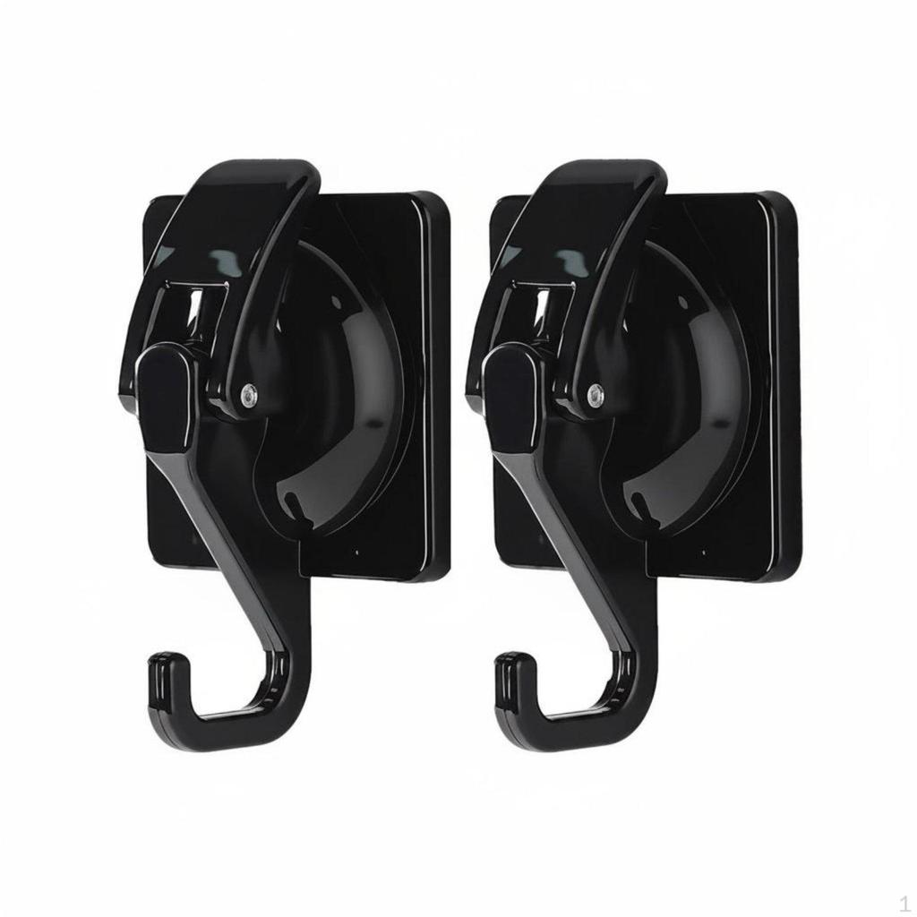 Vacuum Suction Cup Hook Waterproof Drill Tool Reusable for Kitchen, Glass Door, RV Silver 2