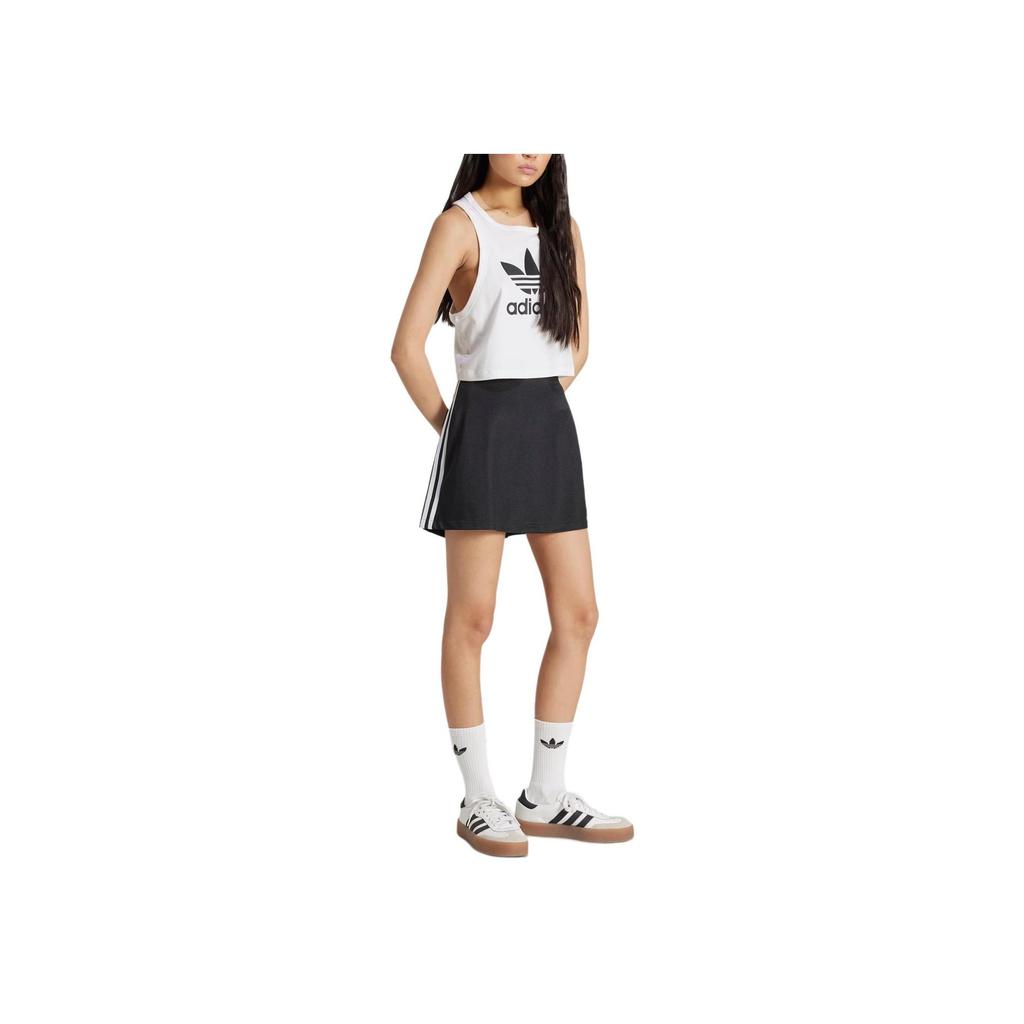 Adidas Adicolor Women Classic 3-Streifen A-Line Mini Skirt Black White JD0281