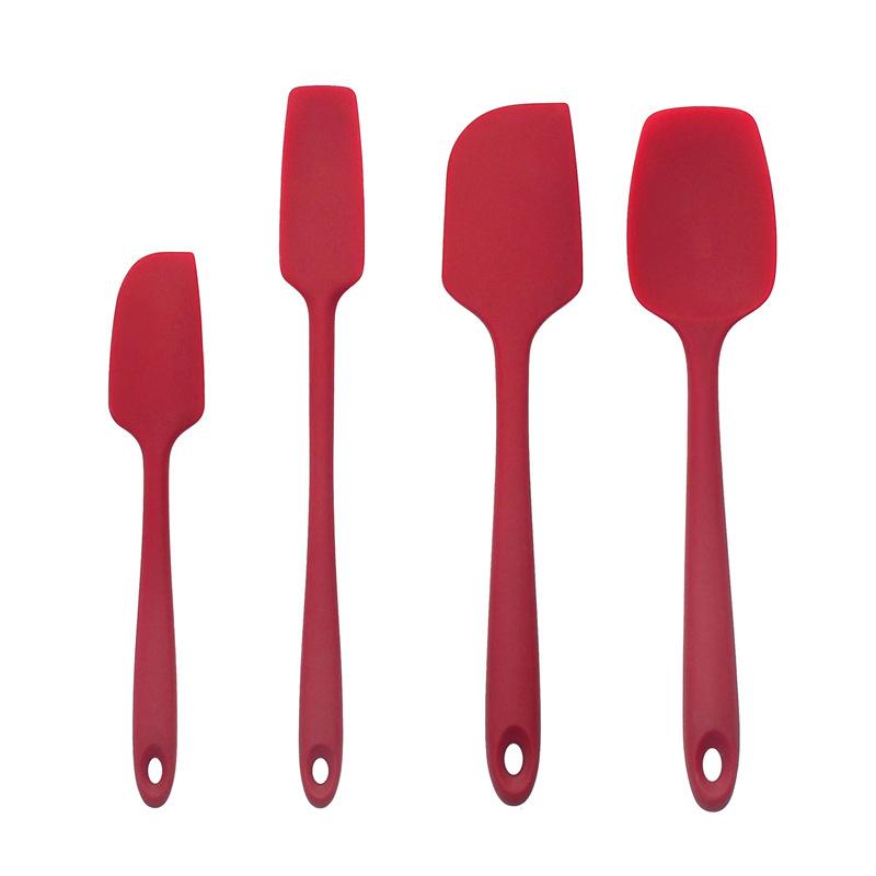 Leeseph High Heat-Resistant Premium Silicone Spatula Set, Seamless Design, Non-Stick with Stainless Steel Core, Cooking/Baking