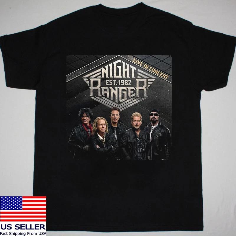 Night Ranger Band Live In Concert 2026 Black Cotton T Shirt Size S-5XL XXXXL