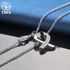 925 Sterling Silber 18 Zoll Kette Herz AAA Zirkon Anhänger Halskette Schmuck