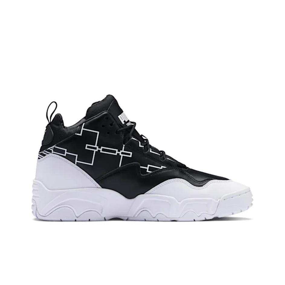 Puma Source Mid Bracket Trendy Retro Basketball Shoes Unisex Sneakers Black White 370223-01