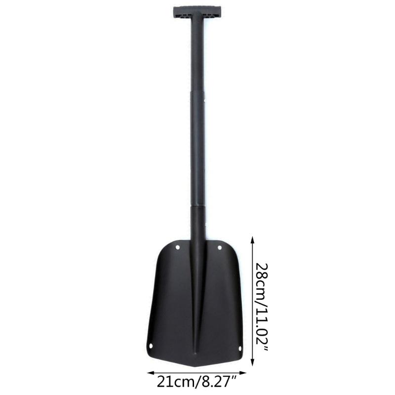 Collapsible Snow Shovel Aluminum Lightweight Snow Removal Tool Retractable 24.8'' to 32'' Snow Shovel