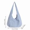 Candy Color Casual Tote Bag Large Capacity Japanese Style Shoulder Bag Nylon Shoulder Bag  Unisex