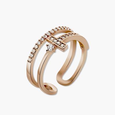 Monograph Cross Open Ring Mgfr0291 14K Gold Plated