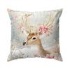 Pink Retro Christmas Pillowcase Bedroom Sofa Cushion Cover 100% Polyester Living Room Cushion Pillowcase Home Decor 45X45Cm