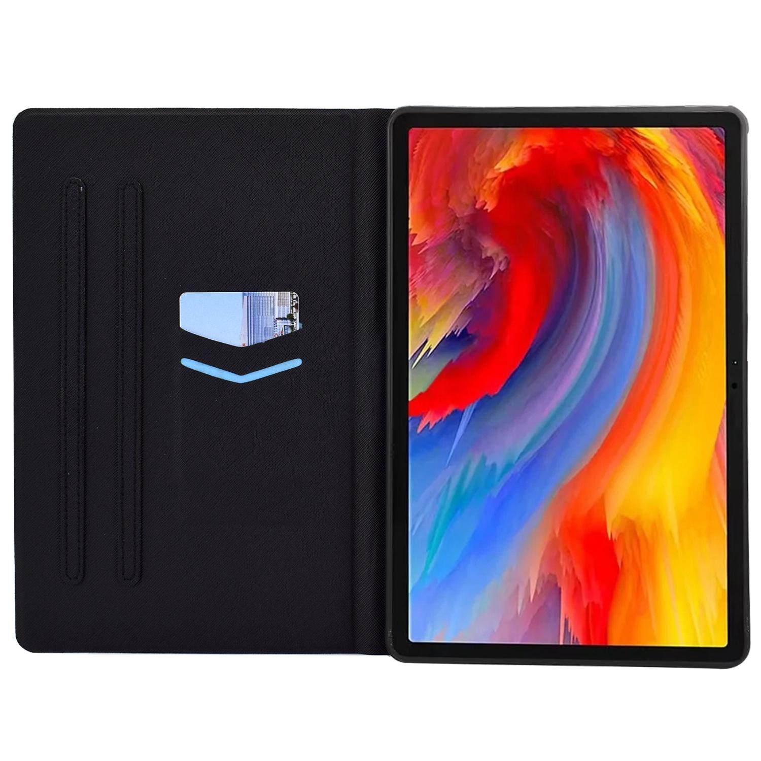 

For Lenovo Tab M11/Xiaoxin Pad 11 2024 Case Stand Pattern Printed Tablet Shell Cat and Tiger