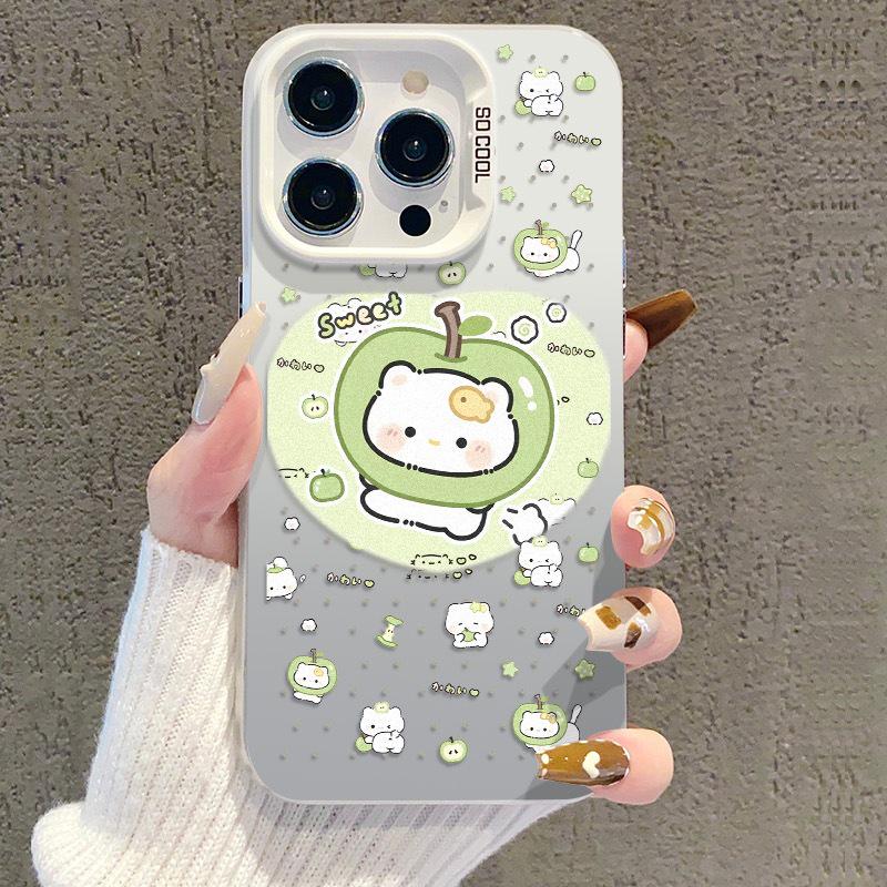 

Silver Cartoon Phone Case for iPhone 13/14/15ProMax/16Pro/17 Redmi Note 14 Pro Plus