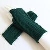 Women Winter Warm Fashion Knitted Arm Fingerless Gloves Outdoor Soft Touchscreen Mittens