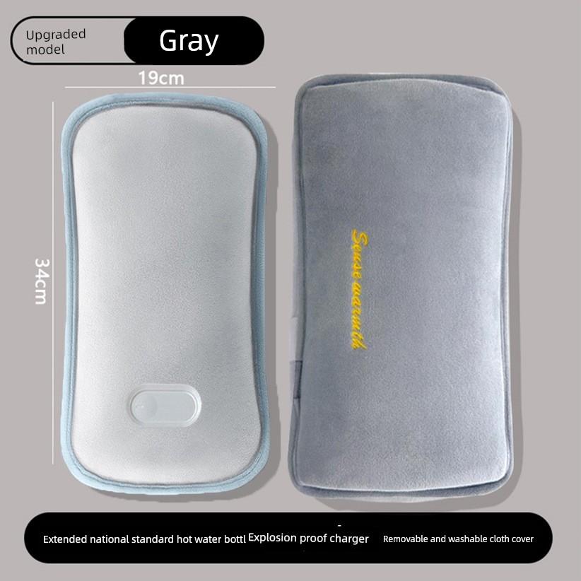 Rechargeable Hot Water Bag Removable and Washable Explosion-Proof Heating Pad for Girls Warm Belly Hand Warmer Plush Cute Cartoon Electric Heater